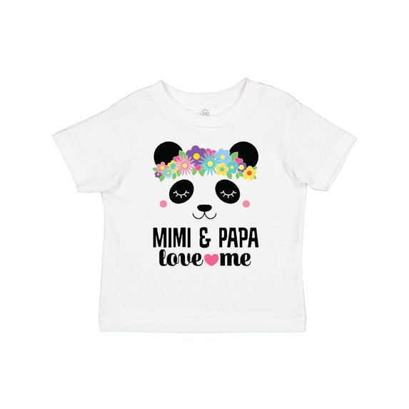 Inktastic Mimi and Papa Granddaughter Panda Girls Toddler T-Shirt