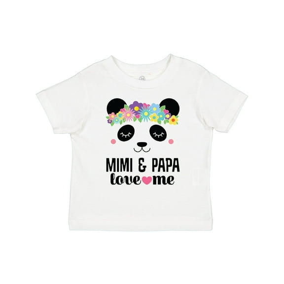 Inktastic Mimi and Papa Granddaughter Panda Girls Toddler T-Shirt