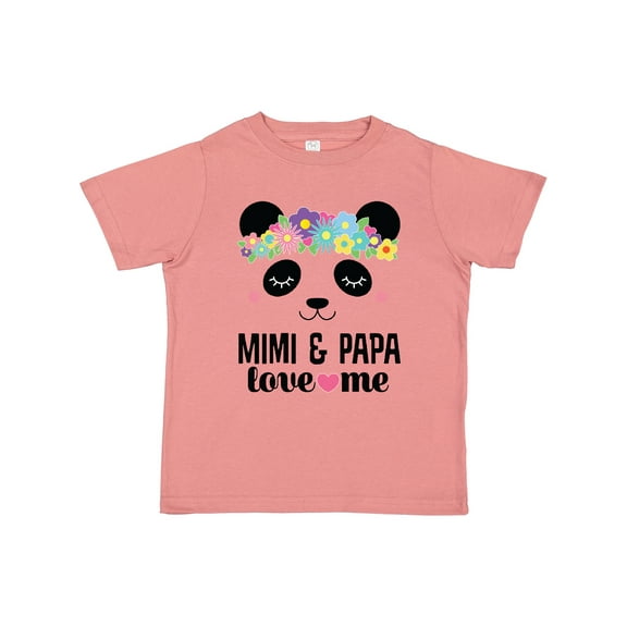 Inktastic Mimi and Papa Granddaughter Panda Girls Toddler T-Shirt