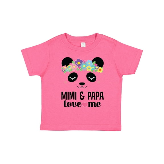 Inktastic Mimi and Papa Granddaughter Panda Girls Toddler T-Shirt