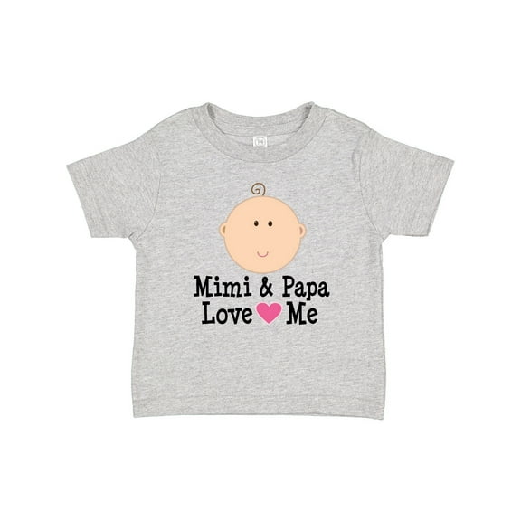 Inktastic Mimi and Papa Love Me Baby Girl Girls Baby T-Shirt