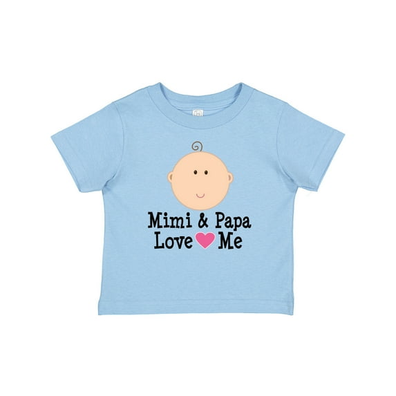 Inktastic Mimi and Papa Love Me Baby Girl Girls Baby T-Shirt