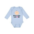 thumbnail image 1 of Inktastic Mimi and Papa Love Me Baby Girl Girls Long Sleeve Baby Bodysuit, 1 of 5