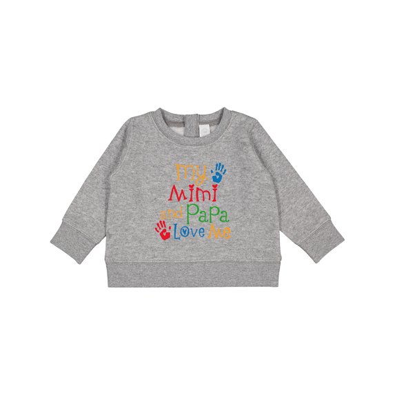 Inktastic Mimi and Papa Love Me Baby Sweatshirt