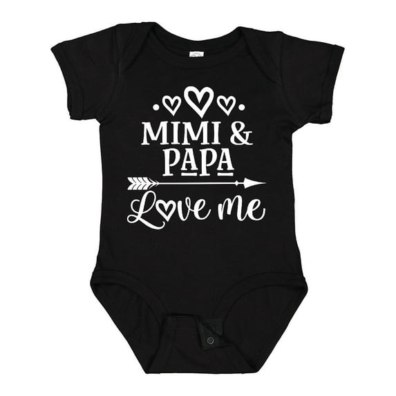 Inktastic Mimi and Papa Love Me Boys or Girls Baby Bodysuit