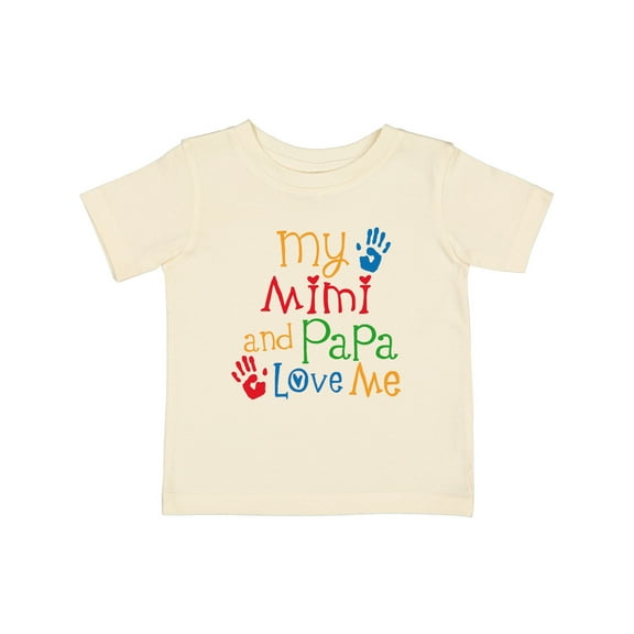 Inktastic Mimi and Papa Love Me Boys or Girls Baby T-Shirt
