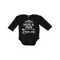 thumbnail image 1 of Inktastic Mimi and Papa Love Me Boys or Girls Long Sleeve Baby Bodysuit, 1 of 5
