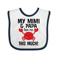 thumbnail image 1 of Inktastic Mimi and Papa Love Me Crab Boys or Girls Baby Bib, 1 of 4
