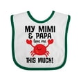 thumbnail image 1 of Inktastic Mimi and Papa Love Me Crab Boys or Girls Baby Bib, 1 of 4