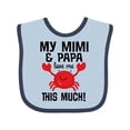 thumbnail image 1 of Inktastic Mimi and Papa Love Me Crab Boys or Girls Baby Bib, 1 of 4