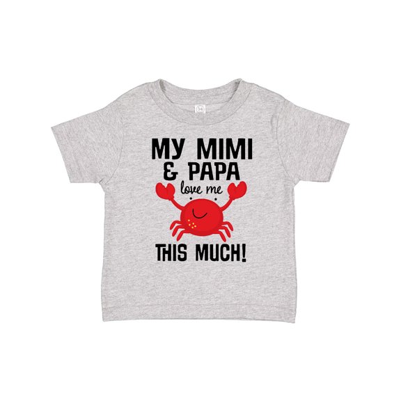 Inktastic Mimi and Papa Love Me Crab Boys or Girls Toddler T-Shirt