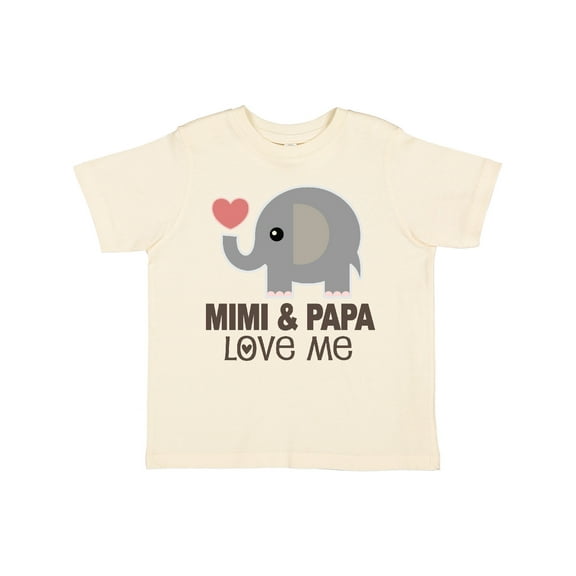 Inktastic Mimi and Papa Love Me Elephant Boys or Girls Toddler T-Shirt