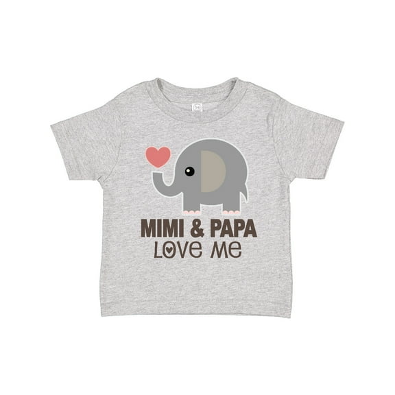 Inktastic Mimi and Papa Love Me Elephant Boys or Girls Toddler T-Shirt
