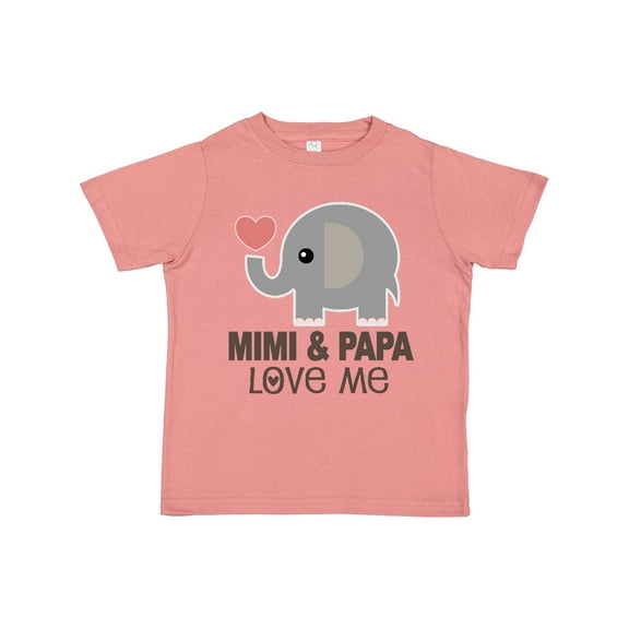Inktastic Mimi and Papa Love Me Elephant Boys or Girls Toddler T-Shirt