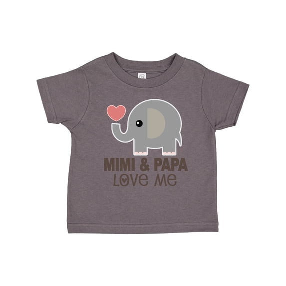Inktastic Mimi and Papa Love Me Elephant Boys or Girls Toddler T-Shirt