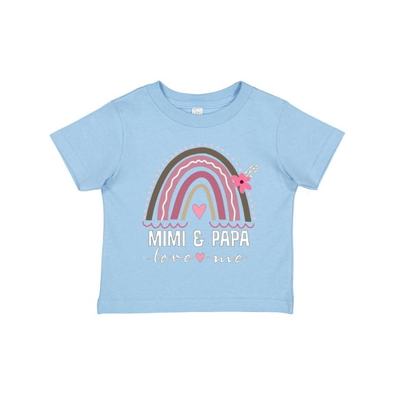 Inktastic Mimi and Papa Love Me Rainbow Girls Toddler T-Shirt