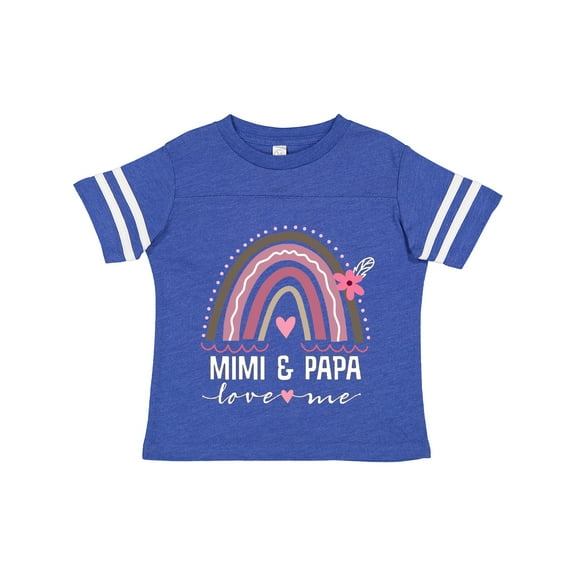 Inktastic Mimi and Papa Love Me Rainbow Girls Toddler T-Shirt