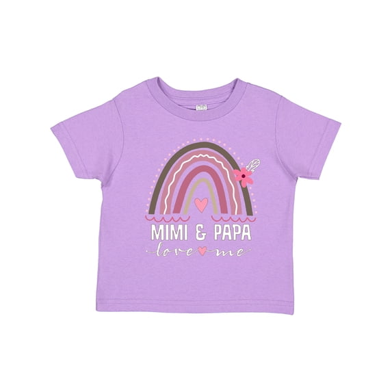 Inktastic Mimi and Papa Love Me Rainbow Girls Toddler T-Shirt