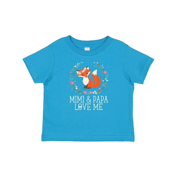 Inktastic Mimi and Papa Love Me Woodland Fox Granddaughter Girls Baby T-Shirt