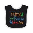 thumbnail image 1 of Inktastic Mimi and Papaw Love Me Boys or Girls Baby Bib, 1 of 4
