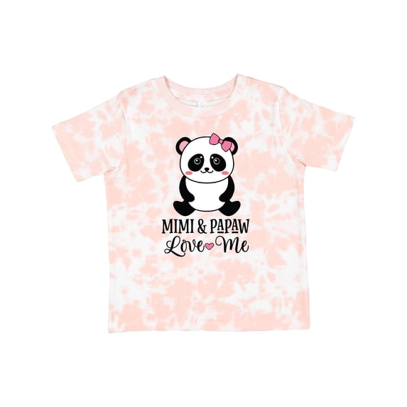 Inktastic Mimi and Papaw Love Me Girl Panda Girls Toddler T-Shirt