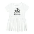 thumbnail image 1 of Inktastic Mimi and Papaw Love Me Girls Baby Dress, 1 of 5