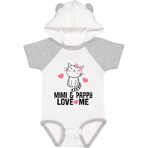 Inktastic Mimi and Pappy Granddaughter Cat Girls Baby Bodysuit