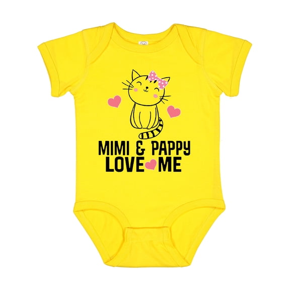 Inktastic Mimi and Pappy Granddaughter Cat Girls Baby Bodysuit