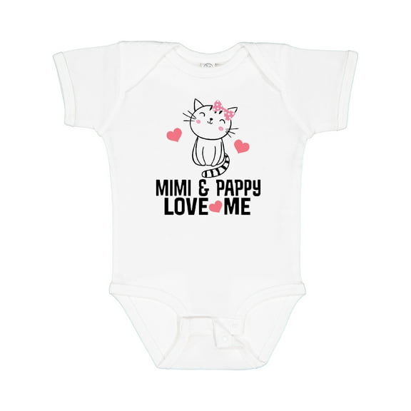 Inktastic Mimi and Pappy Granddaughter Cat Girls Baby Bodysuit
