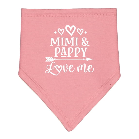 Inktastic Mimi and Pappy Love Me Baby Bandana Bib