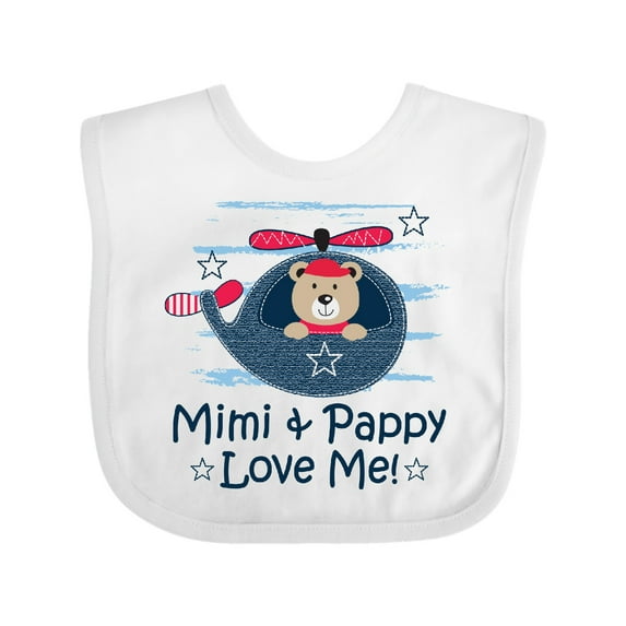 Inktastic Mimi and Pappy Love Me Baby Boy Boys Baby Bib