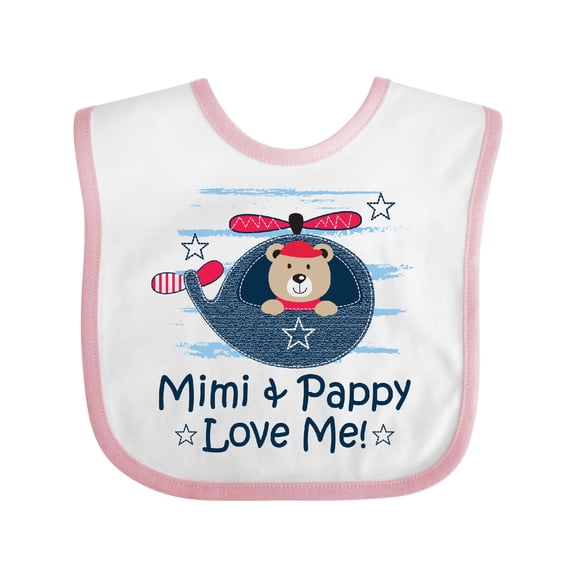 Inktastic Mimi and Pappy Love Me Baby Boy Boys Baby Bib