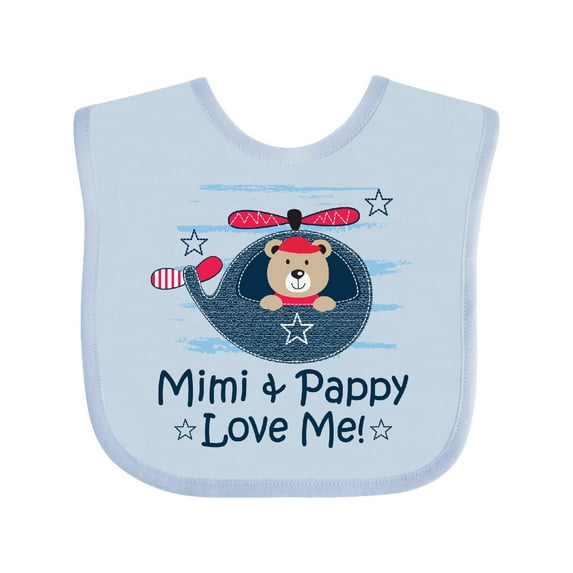 Inktastic Mimi and Pappy Love Me Baby Boy Boys Baby Bib