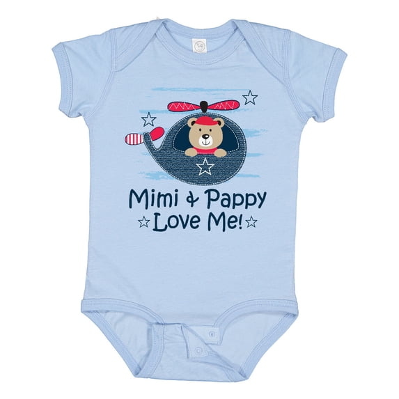 Inktastic Mimi and Pappy Love Me Baby Boy Boys Baby Bodysuit