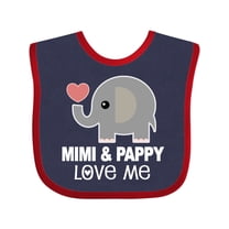 Inktastic Mimi and Pappy Love Me Boys or Girls Baby Bib