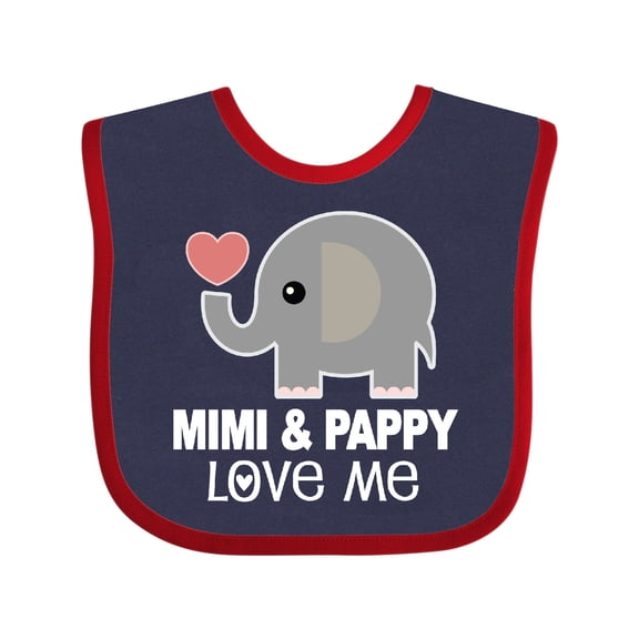Inktastic Mimi and Pappy Love Me Boys or Girls Baby Bib