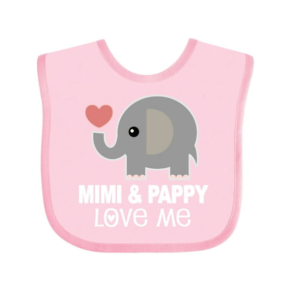 Inktastic Mimi and Pappy Love Me Boys or Girls Baby Bib