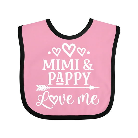 Inktastic Mimi and Pappy Love Me Boys or Girls Baby Bib