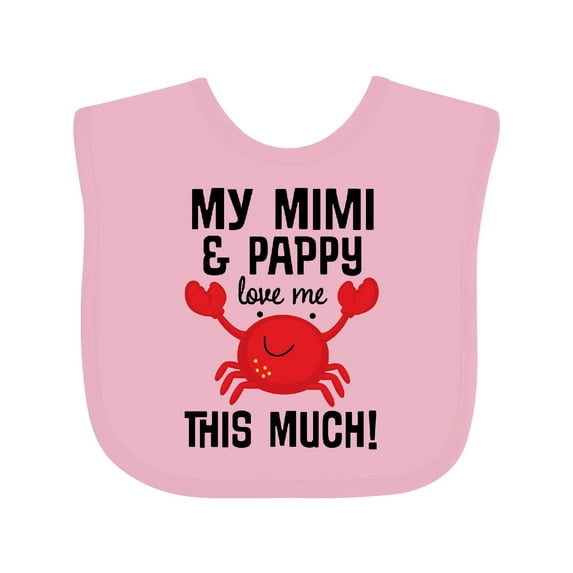 Inktastic Mimi and Pappy Love Me Boys or Girls Baby Bib