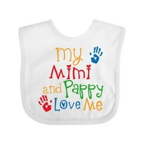 Inktastic Mimi and Pappy Love Me Boys or Girls Baby Bib