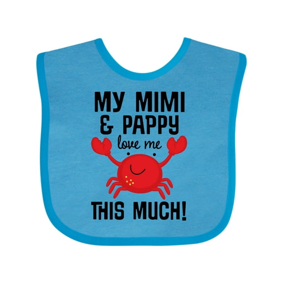 Inktastic Mimi and Pappy Love Me Boys or Girls Baby Bib