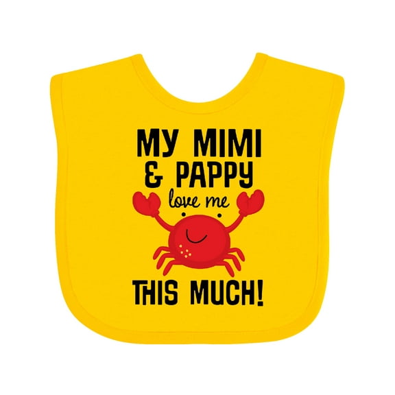 Inktastic Mimi and Pappy Love Me Boys or Girls Baby Bib
