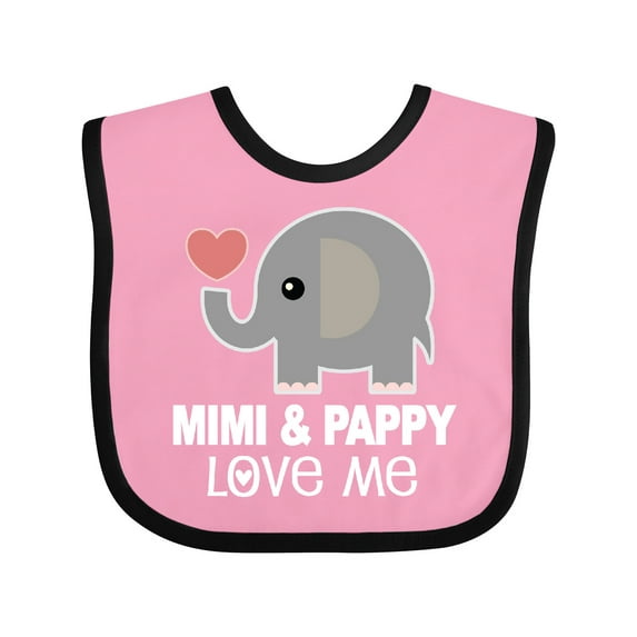 Inktastic Mimi and Pappy Love Me Boys or Girls Baby Bib