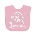 thumbnail image 1 of Inktastic Mimi and Pappy Love Me Boys or Girls Baby Bib, 1 of 4