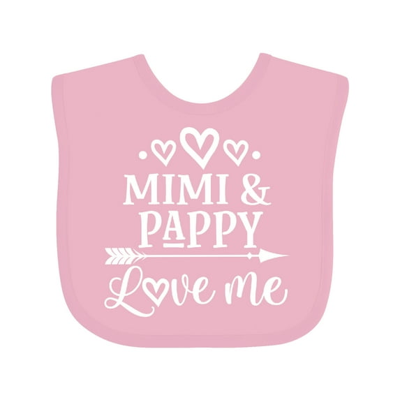 Inktastic Mimi and Pappy Love Me Boys or Girls Baby Bib