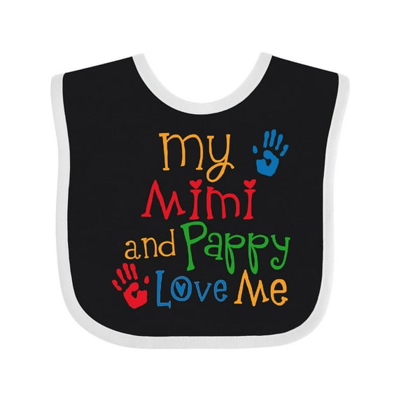 Inktastic Mimi and Pappy Love Me Boys or Girls Baby Bib