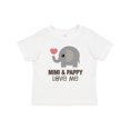 thumbnail image 1 of Inktastic Mimi and Pappy Love Me Elephant Boys or Girls Baby T-Shirt, 1 of 5