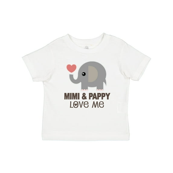 Inktastic Mimi and Pappy Love Me Elephant Boys or Girls Baby T-Shirt