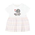 thumbnail image 1 of Inktastic Mimi and Pappy Love Me Elephant Girls Baby Dress, 1 of 5