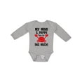 thumbnail image 1 of Inktastic Mimi and Pappy Love Me Gift Boys or Girls Long Sleeve Baby Bodysuit, 1 of 5